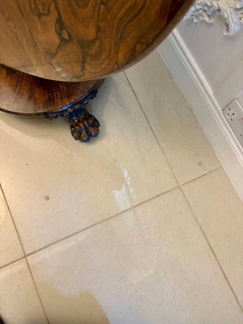 Antique Exceptional William IV Rosewood Circular Dining Table – Centre Pedestal – Outstanding Figured Top - Image 3